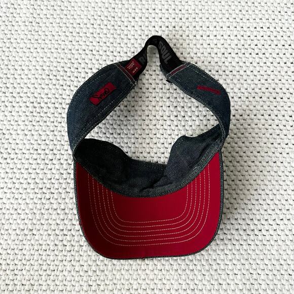 Triple Five Soul 555 T5S Denim Y2K Stretch Band Visor One Size Unisex Red Trim - Picture 6 of 8